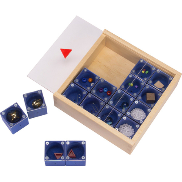 Звукова памет - сензорна игра с дървени кубчета