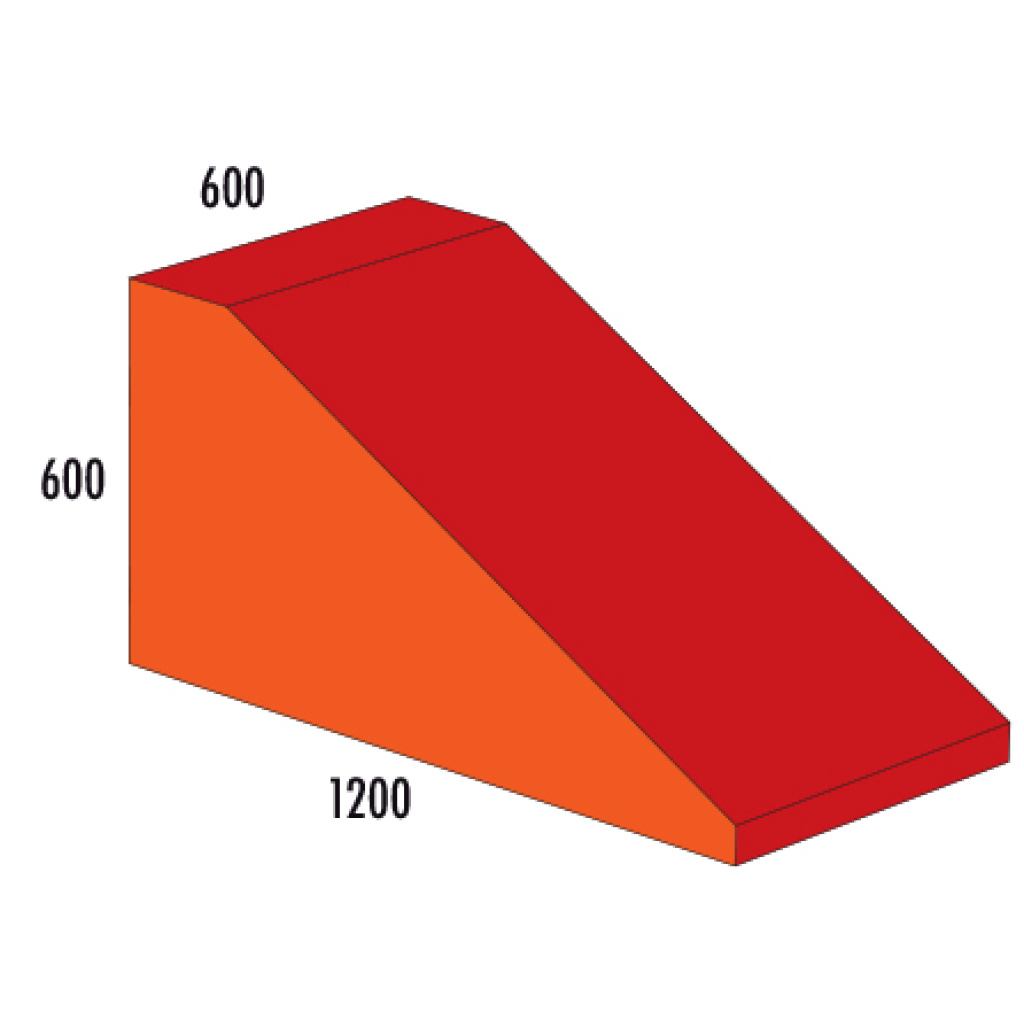 Платформа с наклон 120х60х60 см - мек модул за игра