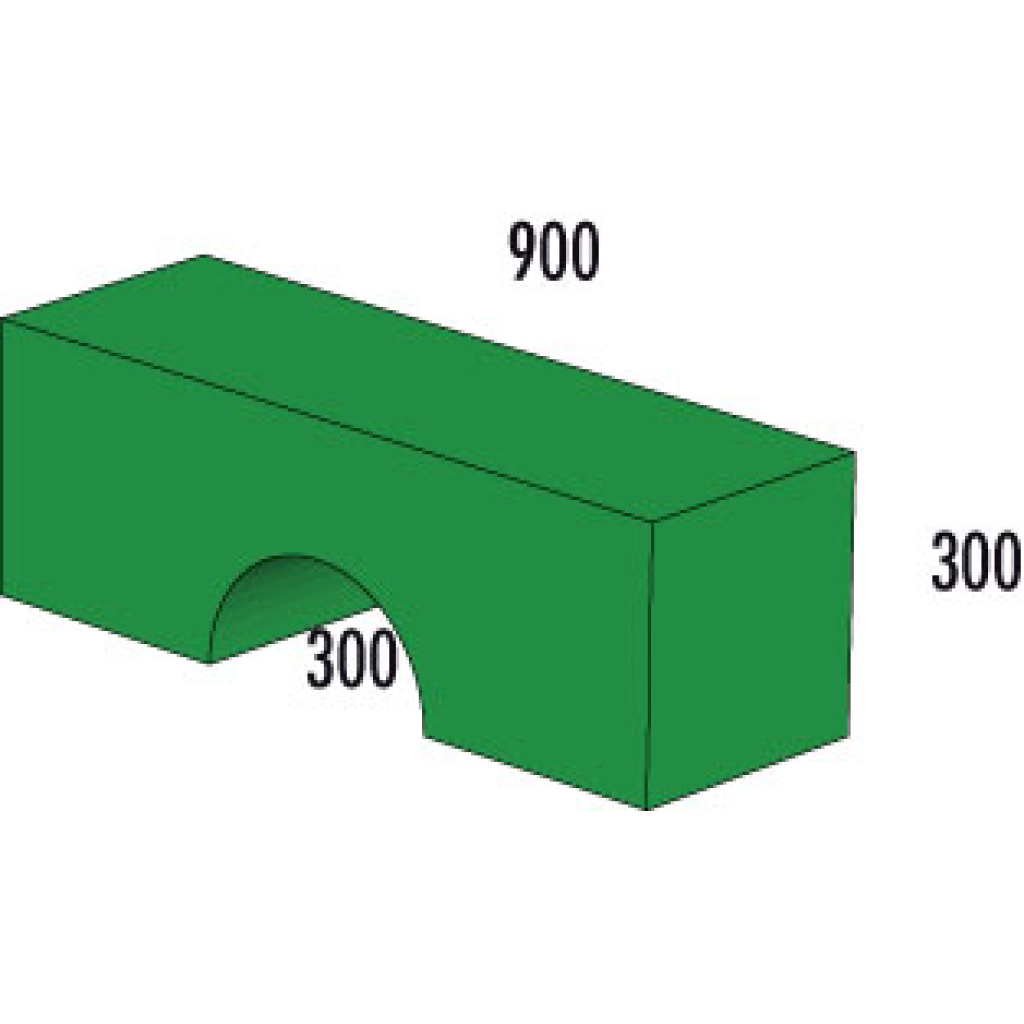 Правоъгълен мост MAX 90х30х30 см – мек модул за игра
