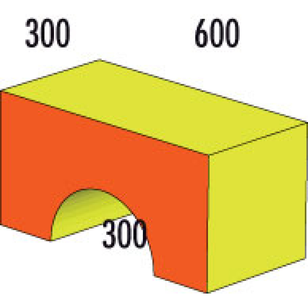 Правоъгълен мост MAX 60х30х30 см – мек модул за игра