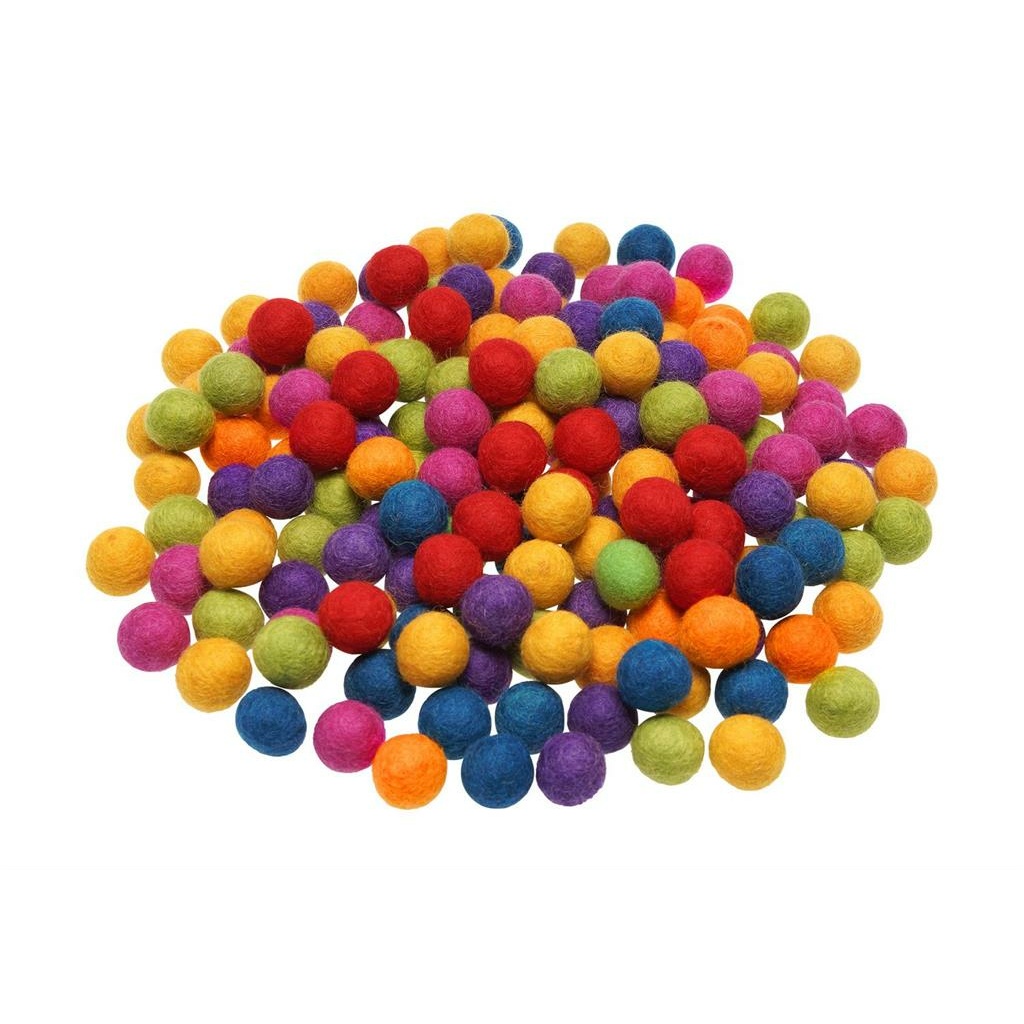 Цветни филцови топчета – комплект
