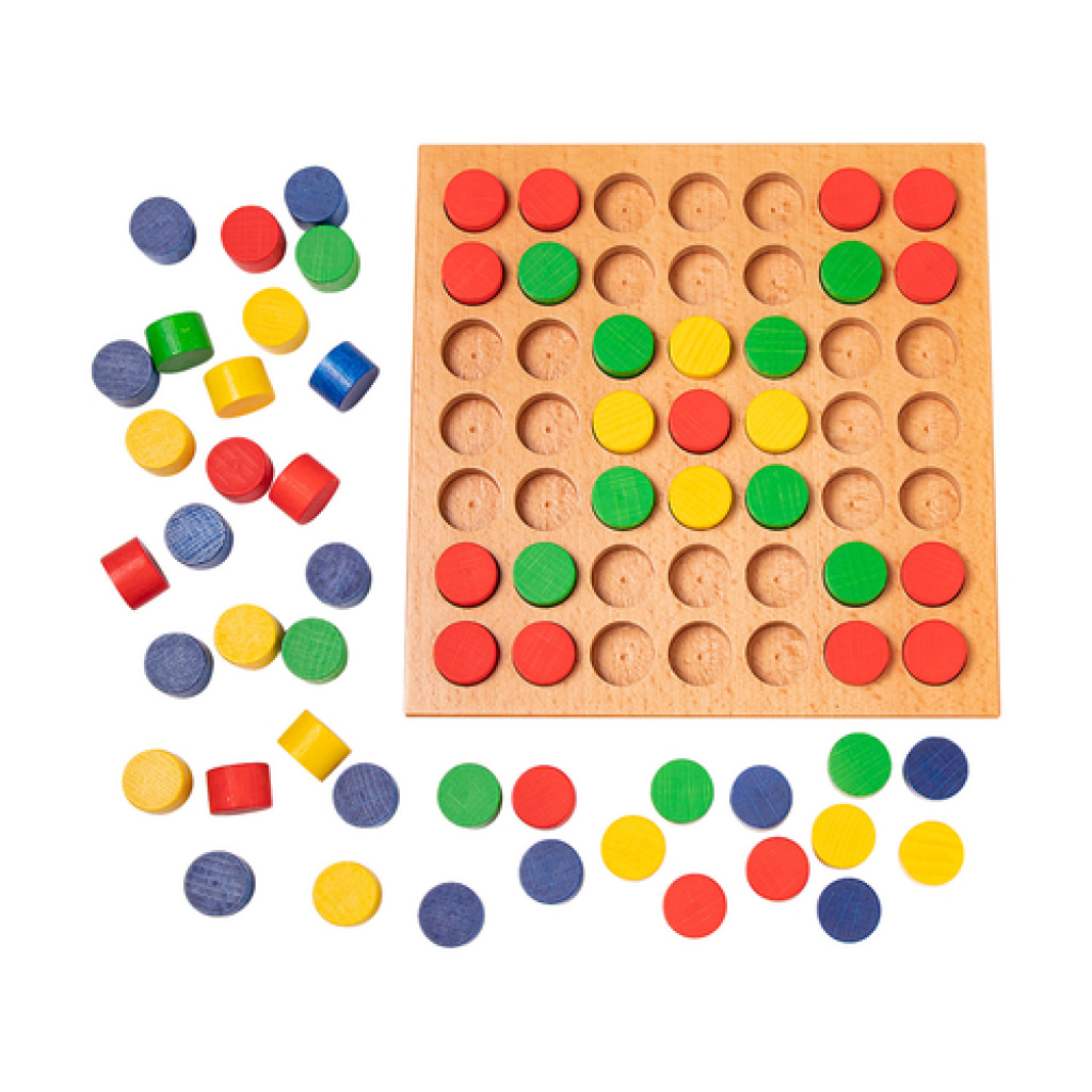 Детска дървена мозайка, 64 части