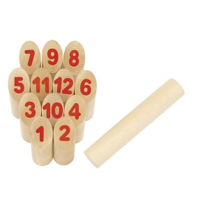 Викингска игра Kubb с цифри