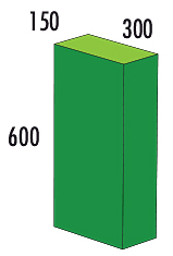 34-027-12 Паралелепипед MAX 60х30х15 см - мек модул за игра
