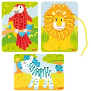 Детски дъски за бродиране - животни, 3 броя