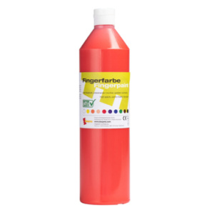Боя за рисуване с пръсти 750 мл - червена