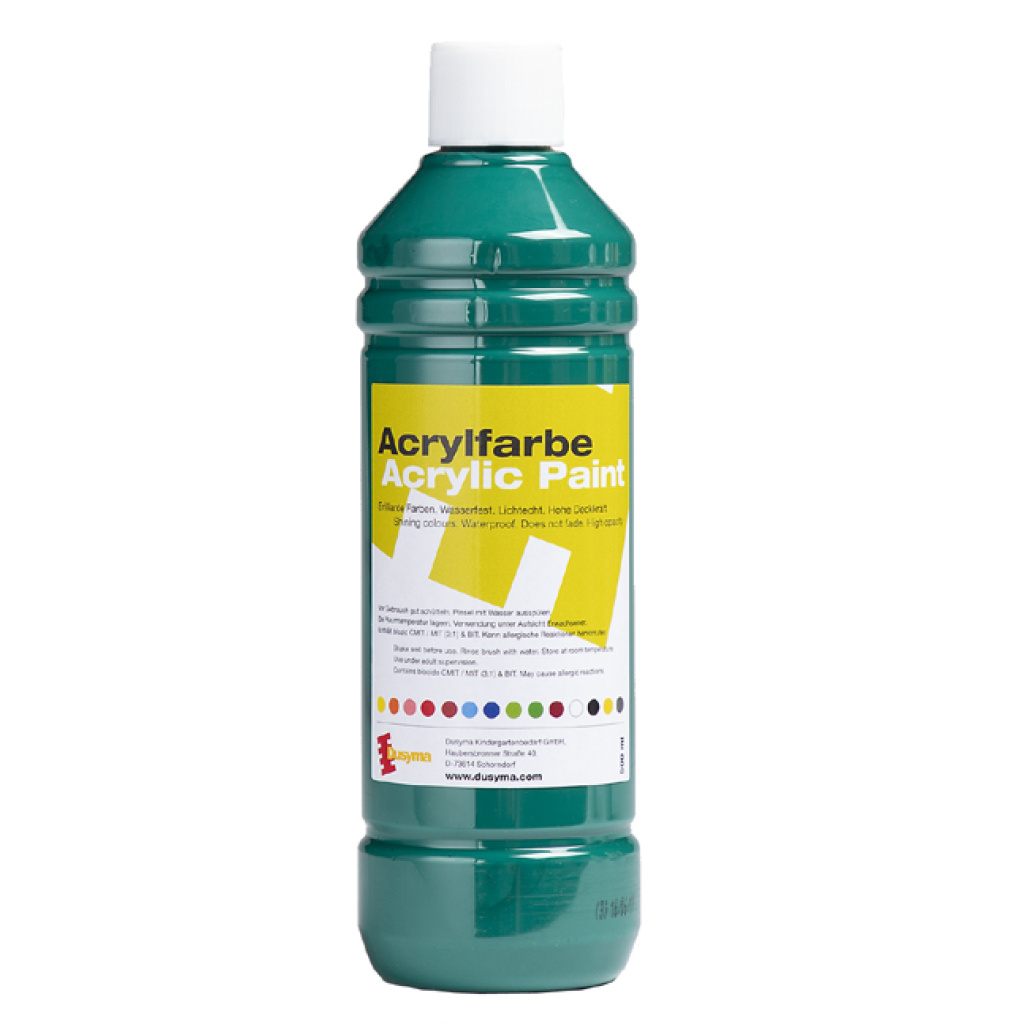 Акрилна боя за рисуване 500 мл - тъмно зелена