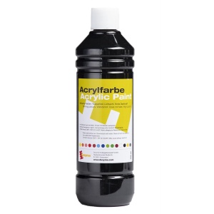 Акрилна боя за рисуване 500 мл - черна
