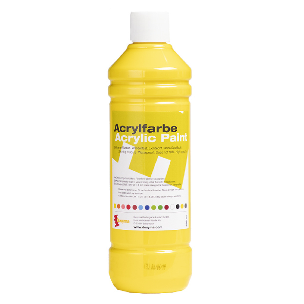Акрилна боя за рисуване 500 мл - жълта