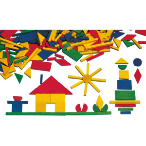 Игра с дървени елементи за подреждане, 170 части