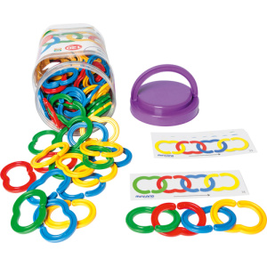 Игра с цветни верижни халки - големи