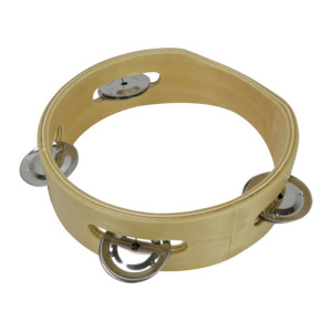 Дървено едноредово дайре с кожа и 4 звънчета