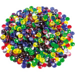 Прозрачни цветни камъчета за декорация и творчески игри - диам. 19,5 мм, 650 бр.
