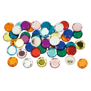 Блестящи камъчета за декорация и украса - 10 цвята, 50 бр.