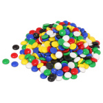 Цветни кръгли камъчета за декорация и творчески игри - диам. 12 мм, 1000 бр.