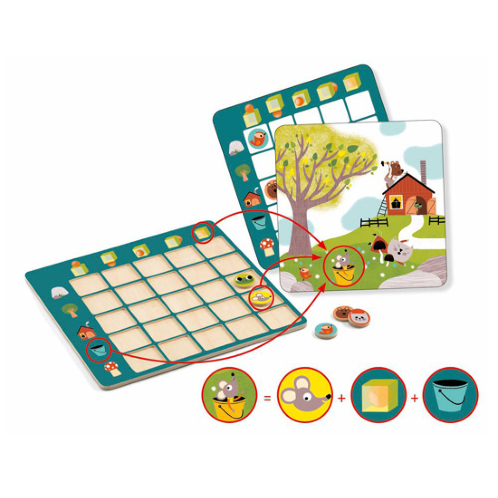 Тополоджикс - настолна игра с предлози за място