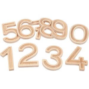 Дървени цифри с улеи