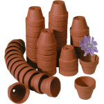 Мини керамични саксийки за декорация - 50 бр.