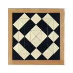 Детска дървена мозайка пъзел - черно и бяло