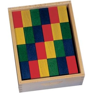 Детски дървен конструктор УЛ - цветен 96 части