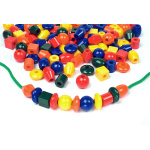 Цветни мъниста за нанизване - 245 броя, големи