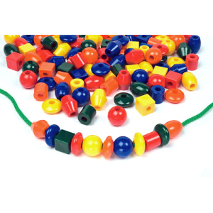 Цветни мъниста за нанизване - 245 броя, големи