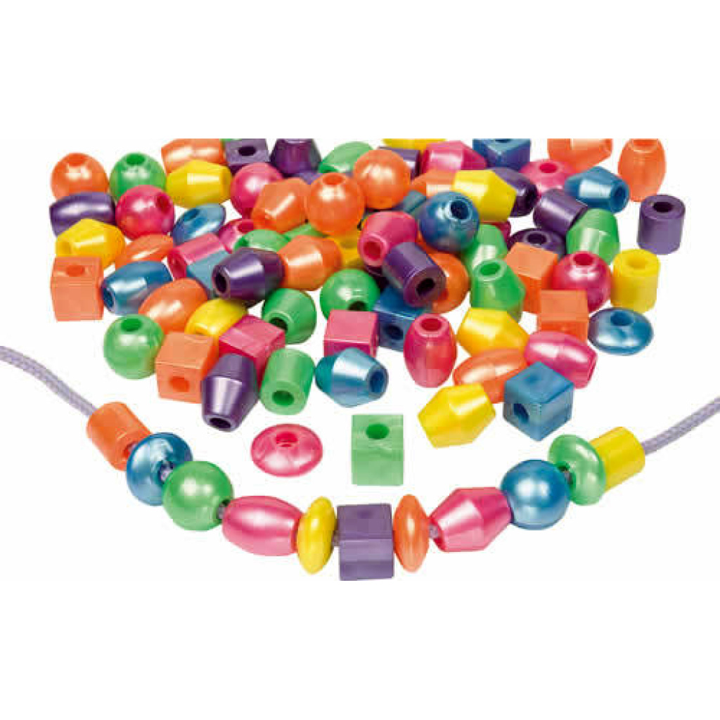 Цветни мъниста за нанизване - 90 броя, големи