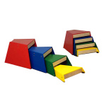 Дървени цветни стъпала за игра и терапия