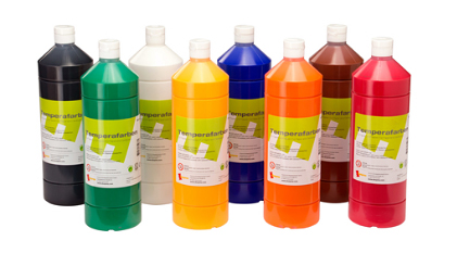 mzz3kksmxlkbtzuycwixr2ghaxqefgyhthbraxmb.jpg Темперни бои в бутилки - 8 цвята х 1000 мл