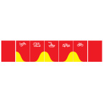 Мека облицовка за обезопасяване на стени - 7 части, червена