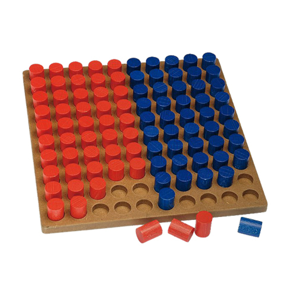 Дървена табла за смятане до 100 - STEM игра