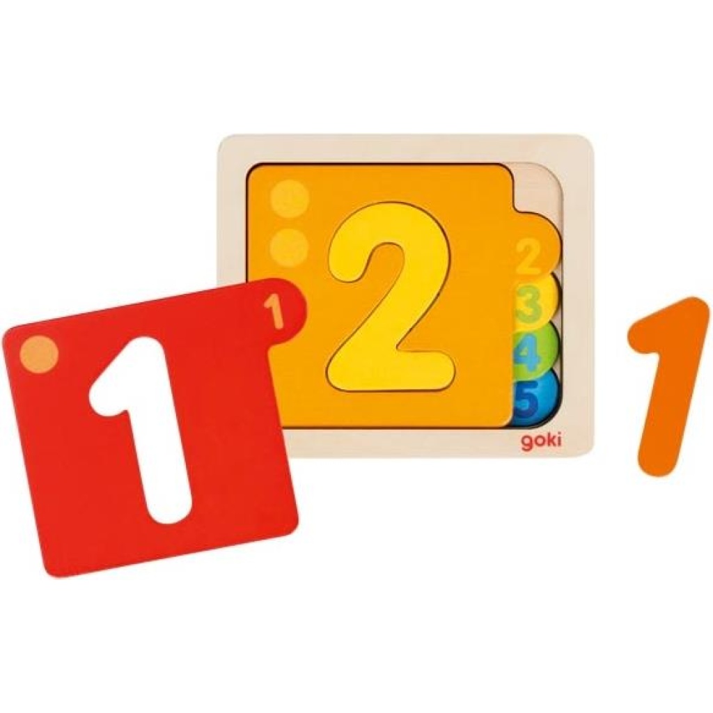 Многослоен пъзел с цифри 1-5