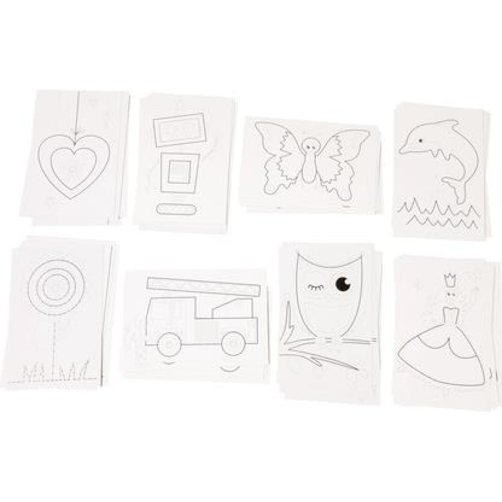 Перфорирани картички бродиране - 48 бр.