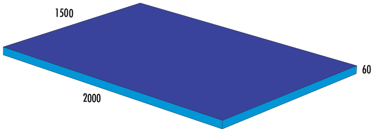 34-015-12 Гимнастически дюшек 200х150 см