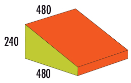 36-105-12 Платформа с наклон 48х24х48 см - мек модул за игра