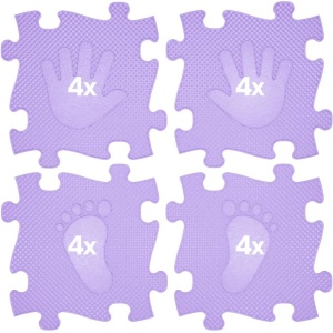 Ръце и крака – сензорна пътека пъзел – лилави, 16 части