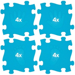 Ръце и крака – сензорна пътека пъзел – сини, 16 части