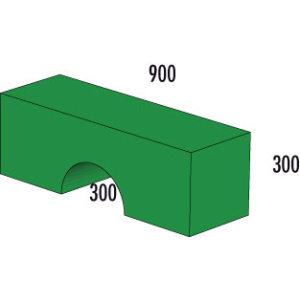 Правоъгълен мост MAX 90х30х30 см – мек модул за игра