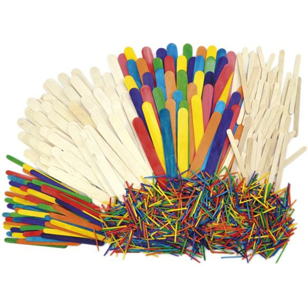 Дървени клечки за декорация микс - 1200 бр.