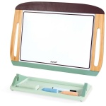 Преносима настолна комбинирана черно-бяла магнитна дъска - зелена