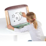 Преносима настолна комбинирана черно-бяла магнитна дъска - зелена