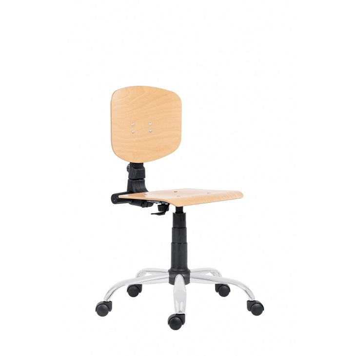 mzz3kksmxlkbtzuycwixr2ghaxqefgyhtxfudhqa.jpg Работен стол на колелца с дървени седалка и облегалка