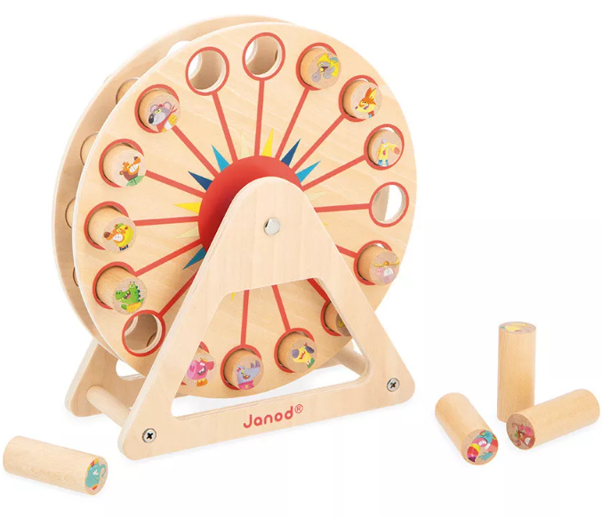 mzz3kksmxlkbtzuycwixr2ghaxqefgyhtxfvbnyl.png Дървено виенско колело с животни - детска играчка