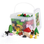 Комплект дървени фигури за игра – 200 броя