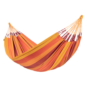 Хамак люлка за релакс и терапия, оранжева, 230 x 160 см, органичен памук