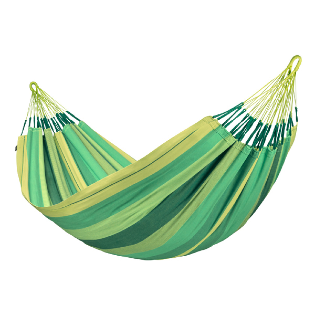 Хамак люлка за релакс и терапия, зелен, 230 x 160 см, органичен памук