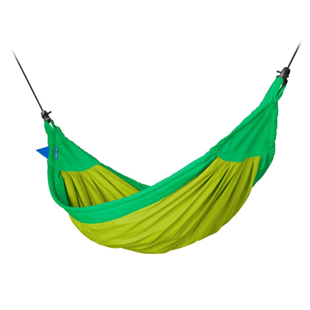 Хамак люлка KIGA малка, зелена, с подплатени ръбове и регулируема височина