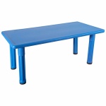 Детска пластмасова правоъгълна маса за игра и учене в ярък цвят с четири стабилни крака, подходяща за деца над 3 години