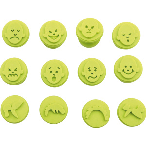 Детски печати с лица и емоции – 12 броя